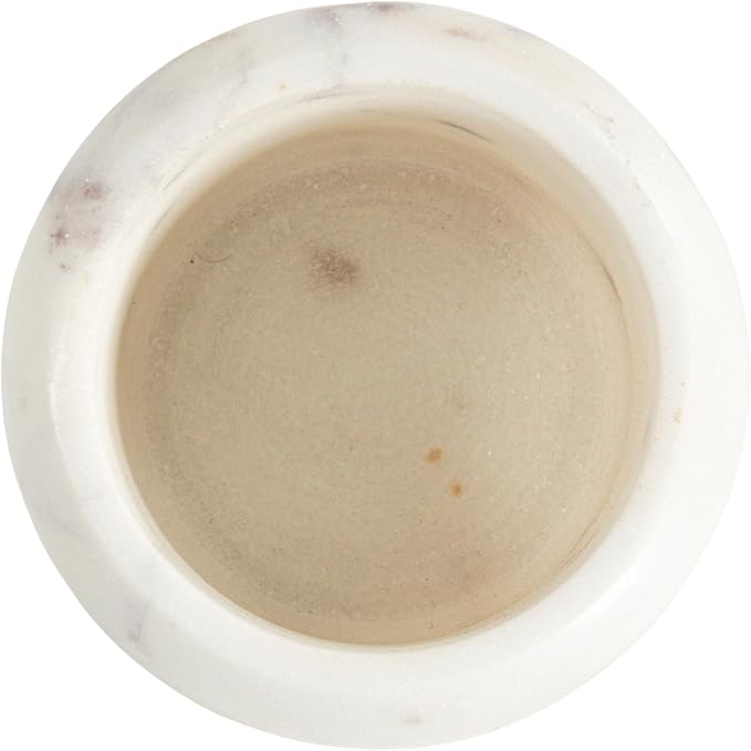 Natural Marble Storage Jar with Wooden Lid – Small Canister for Spices, Sugar, Salt, Jewelry, 3-Inch Container